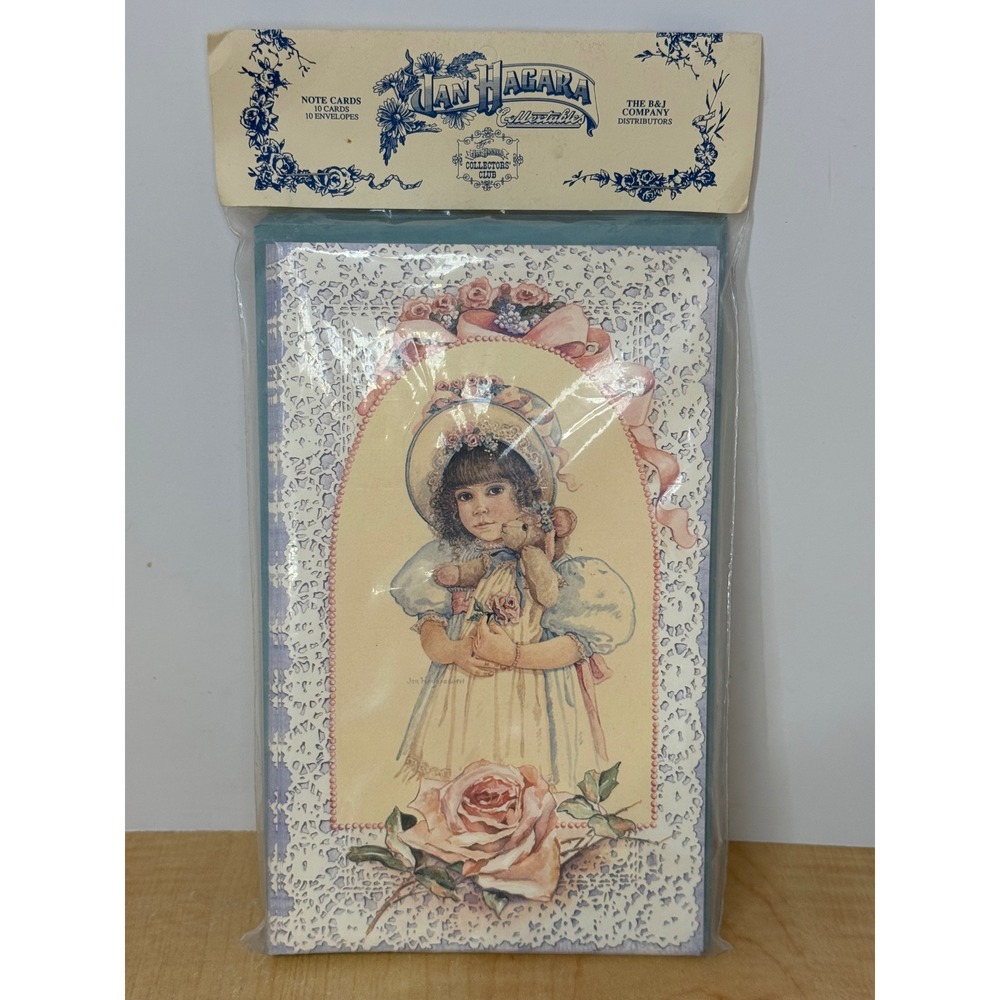 Jan Hagara Bonnie Note Cards 10 Count Vintage 1990 Collectors Club Teddy Bear